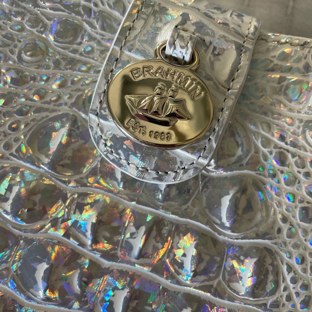 Brahmin Iridescent Crocodile Embossed Bag